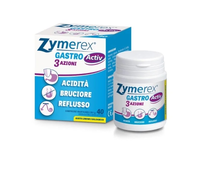ZYMEREX Zymerex Gastro Activ 3 Actions 40 comprimés à croquer Reflux et acidité