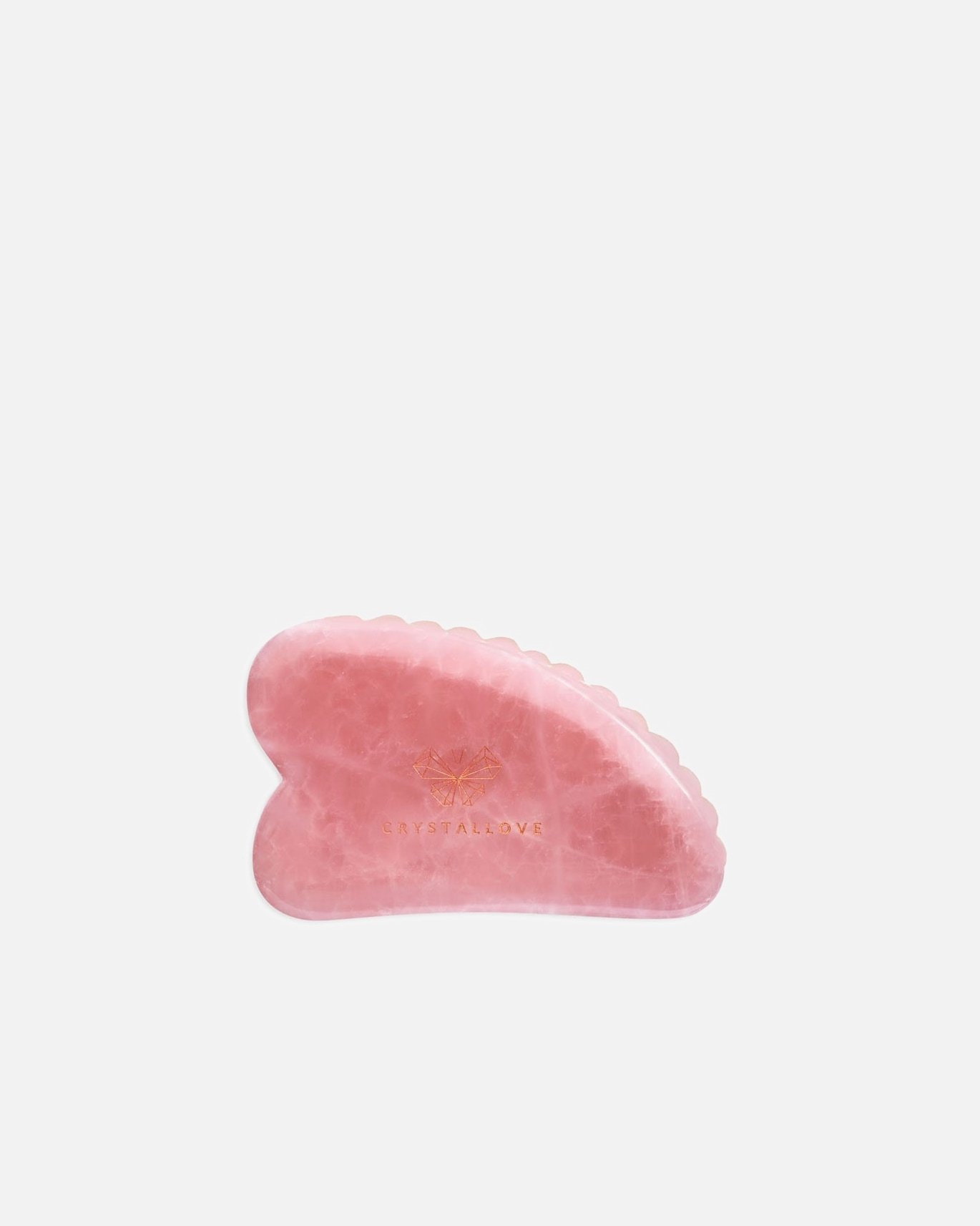 Crystallove 3D rožu kvarca Gua Sha sejas masieris - 1 gab.