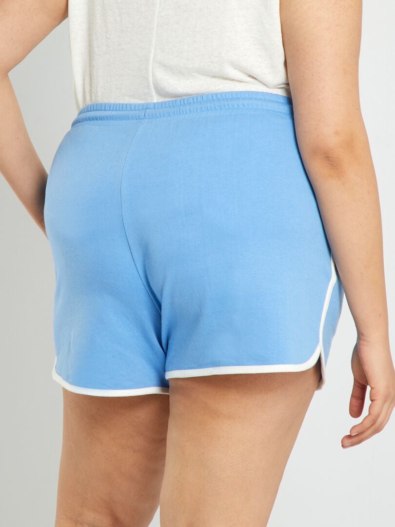 Sportshorts van fleecestof - BLAUW