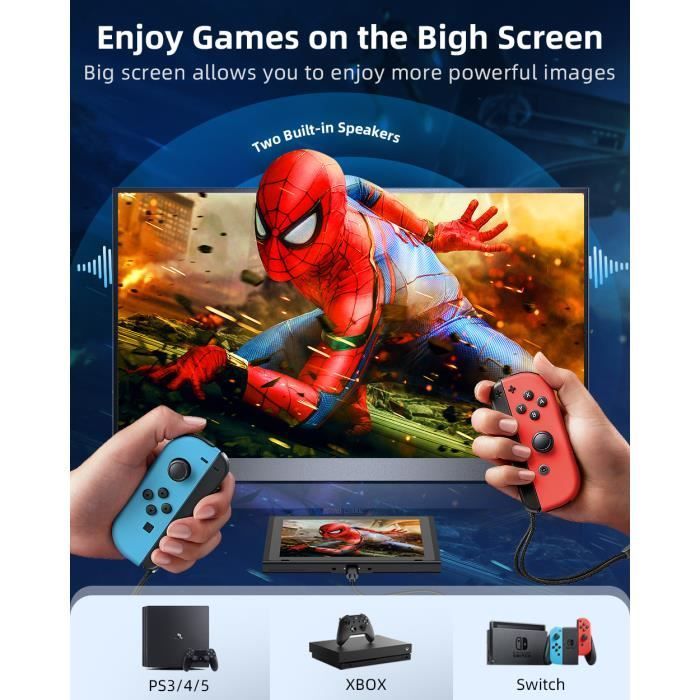 Monitor portátil UPERFECT de 17 polegadas - monitor de jogos 2K USB-C para SAMSUNG DEX