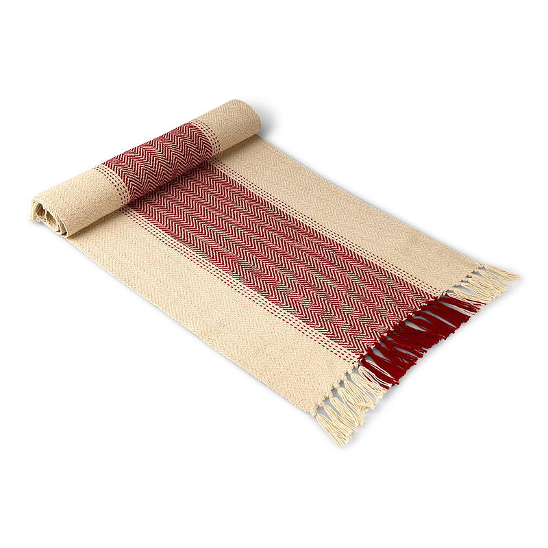 Home Runner 33x90 cm rød med natur jul