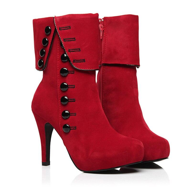 Bottes tendance pour femmes, escarpins à talons hauts, bottines à plateforme, chaussures d'hiver en peluche n° 203