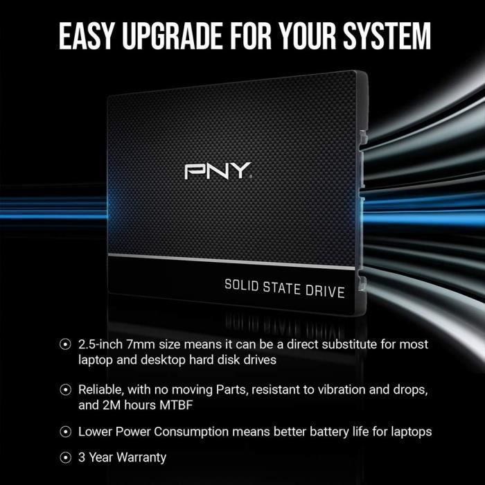 PNY - CS900 SATA - interne SSD - 2,5