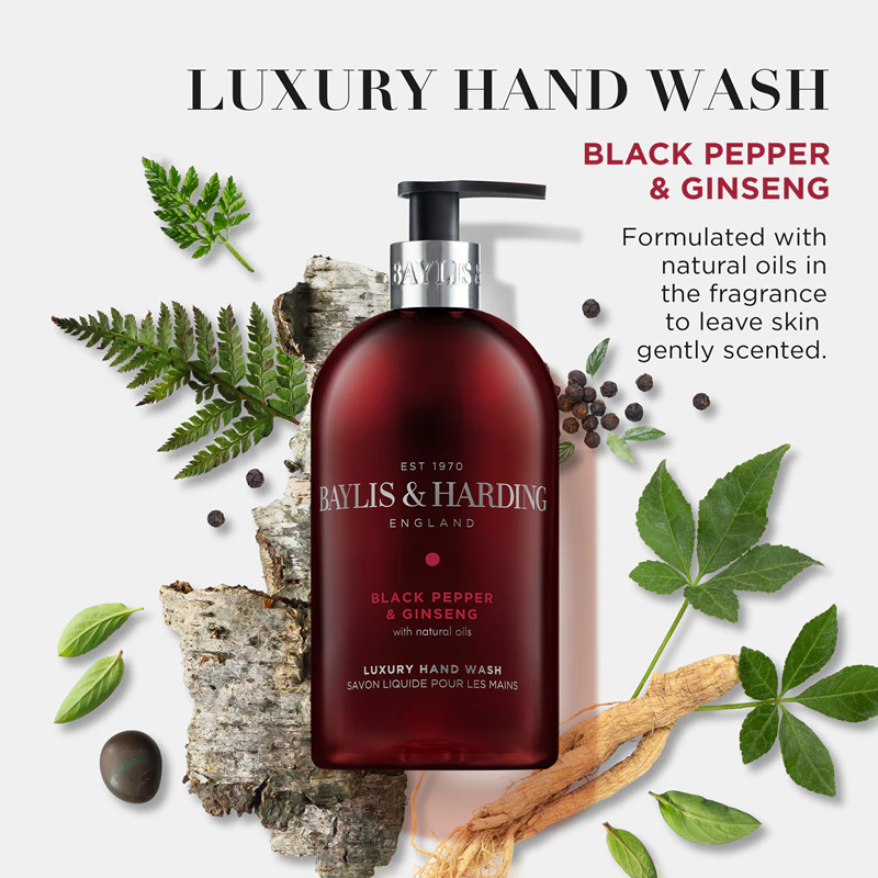Baylis & Harding Flüssige Handseife mit schwarzem Pfeffer und Ginseng