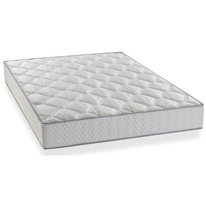 Colchón de muelles y base tapizada de 140 x 190 cm - Confort equilibrado - 23 cm de grosor - DEKO DREAM Hyvyys