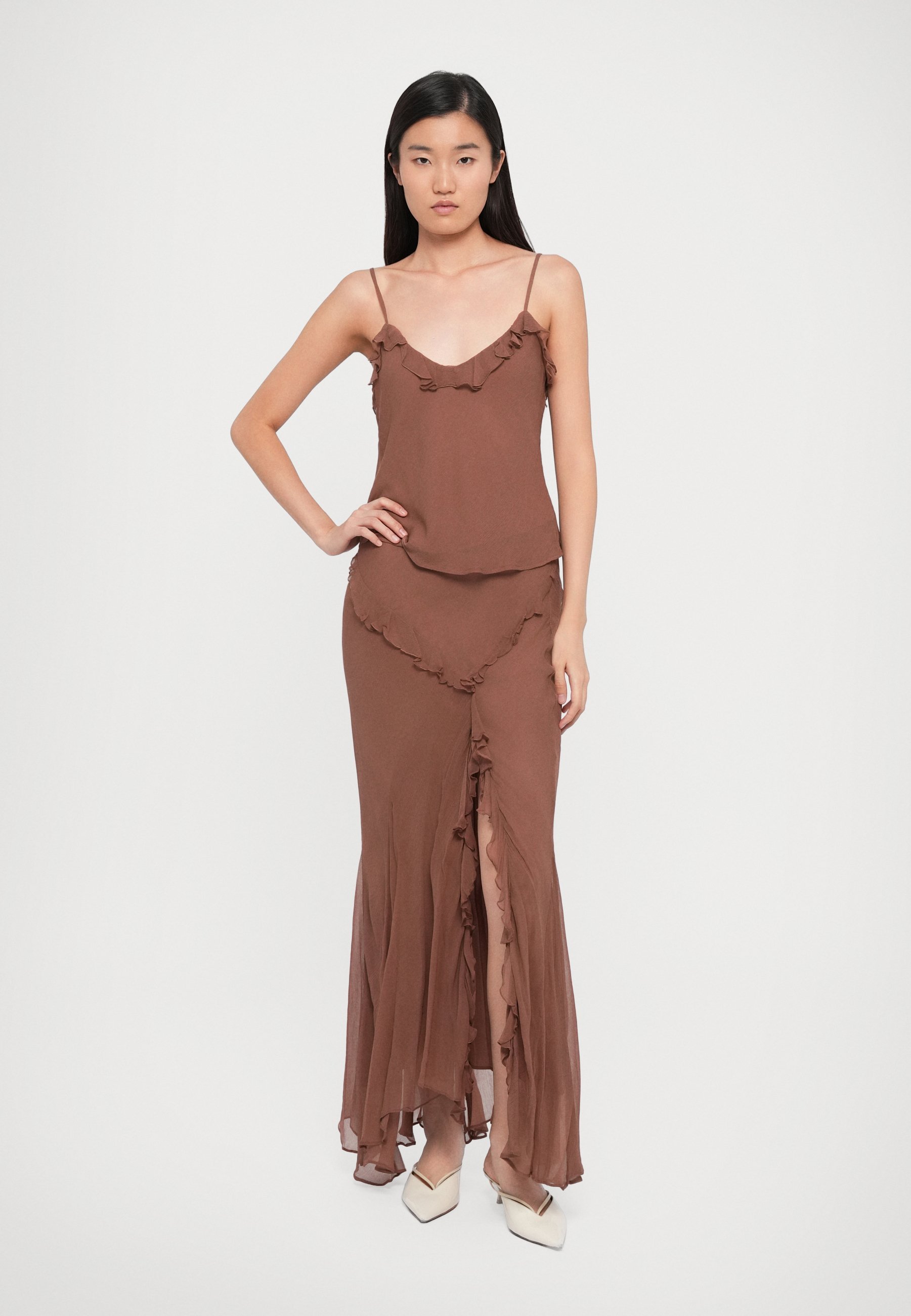 STAUD DIANA ROK - Maxi rok - mokka