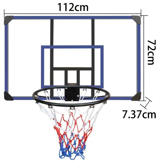 Aro de baloncesto de pared, 112 x 72 cm, para uso diario, FloraGrace
