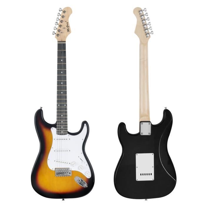 Pack Guitare électrique Sunburst - McGrey Rockit - Guitare électrique Kit Complet Ampli de 10 W, Housse, Accordeur et Sangle