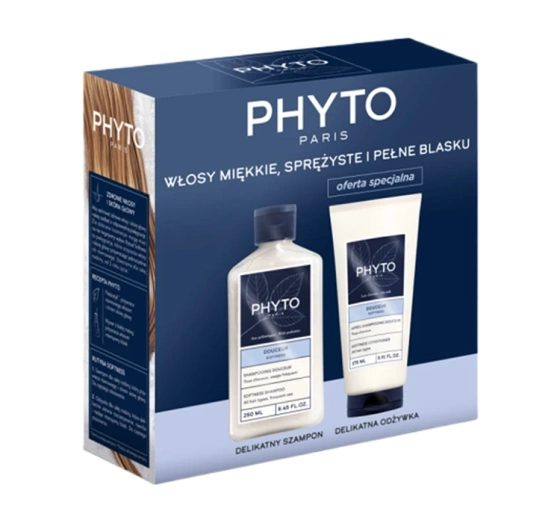 Phyto Douceur zestaw kosmetyków do pielęgnacji włosów delikatny szampon 250 ml   delikatna odżywka 175 ml