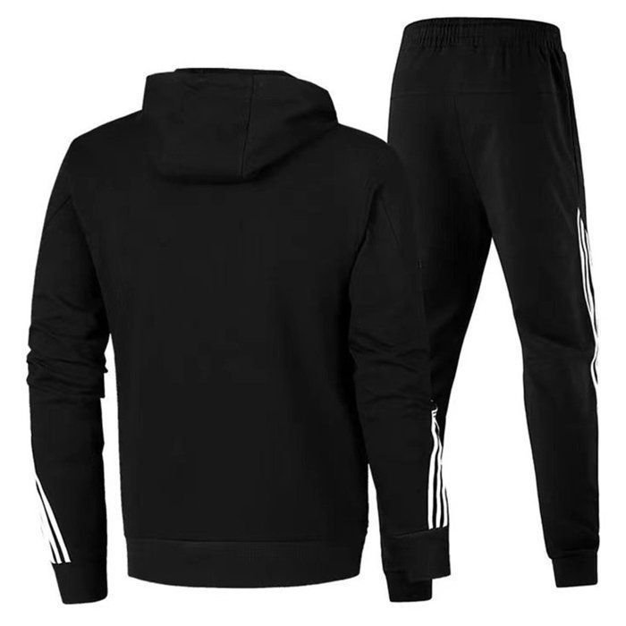 Chándal para hombre - Conjunto deportivo casual de 2 piezas de corte ajustado - Manga larga - XH652 Azul