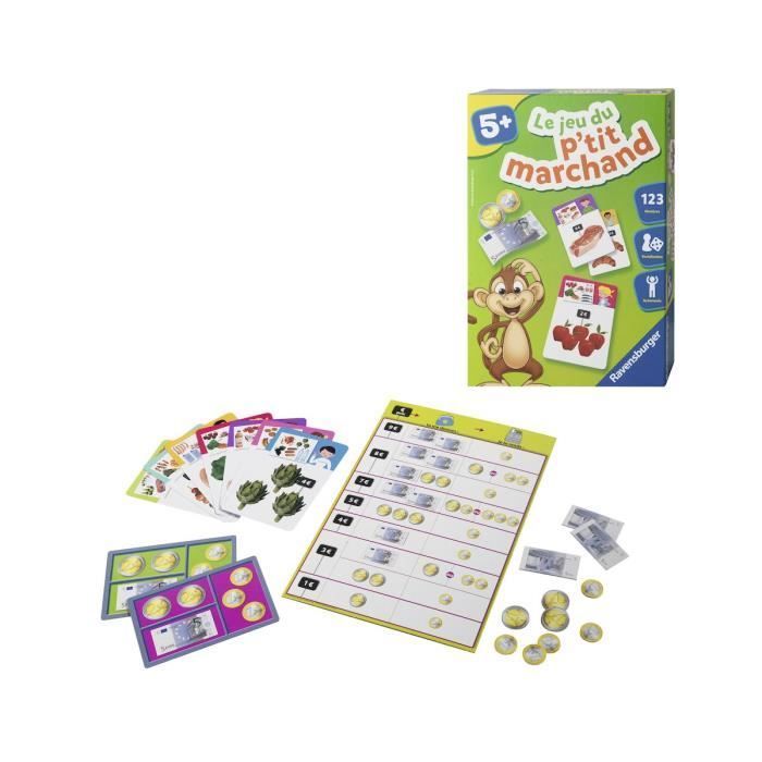 El juego del pequeño tendero - Juego educativo - Compra y venta - Introducción al cálculo mental - Ravensburger - A partir de 5 años