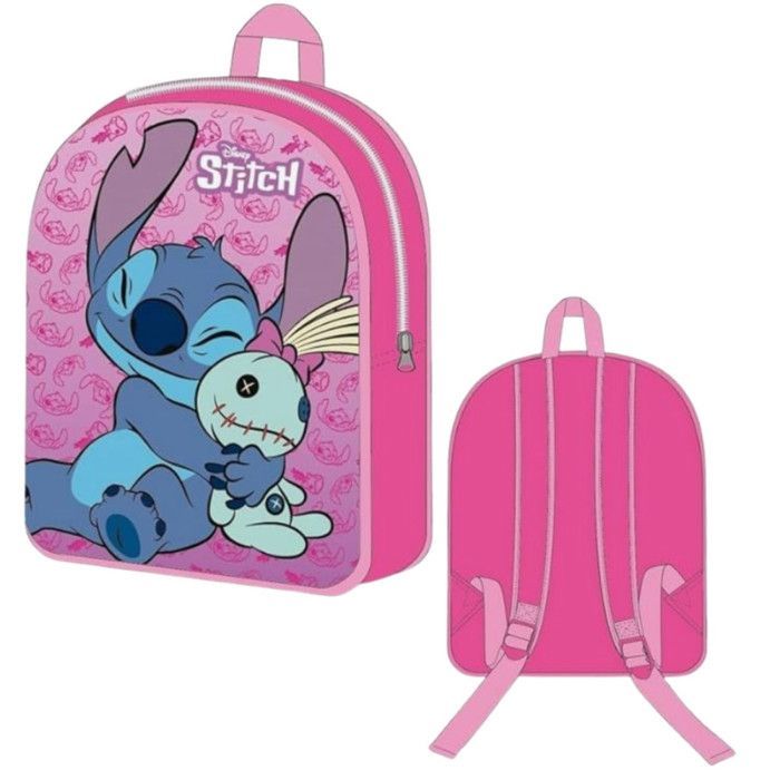Disney Stitch Pink Backpack 30cm - Official Collection - Color: Pink - Size: One Size - Pink