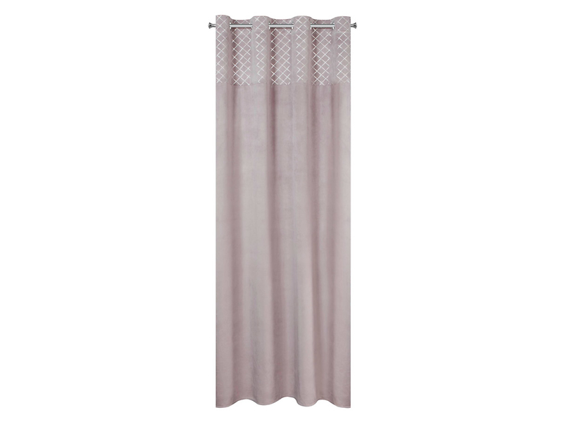 Zasłona Hazel kółka 140x250 cm różowo-srebrna