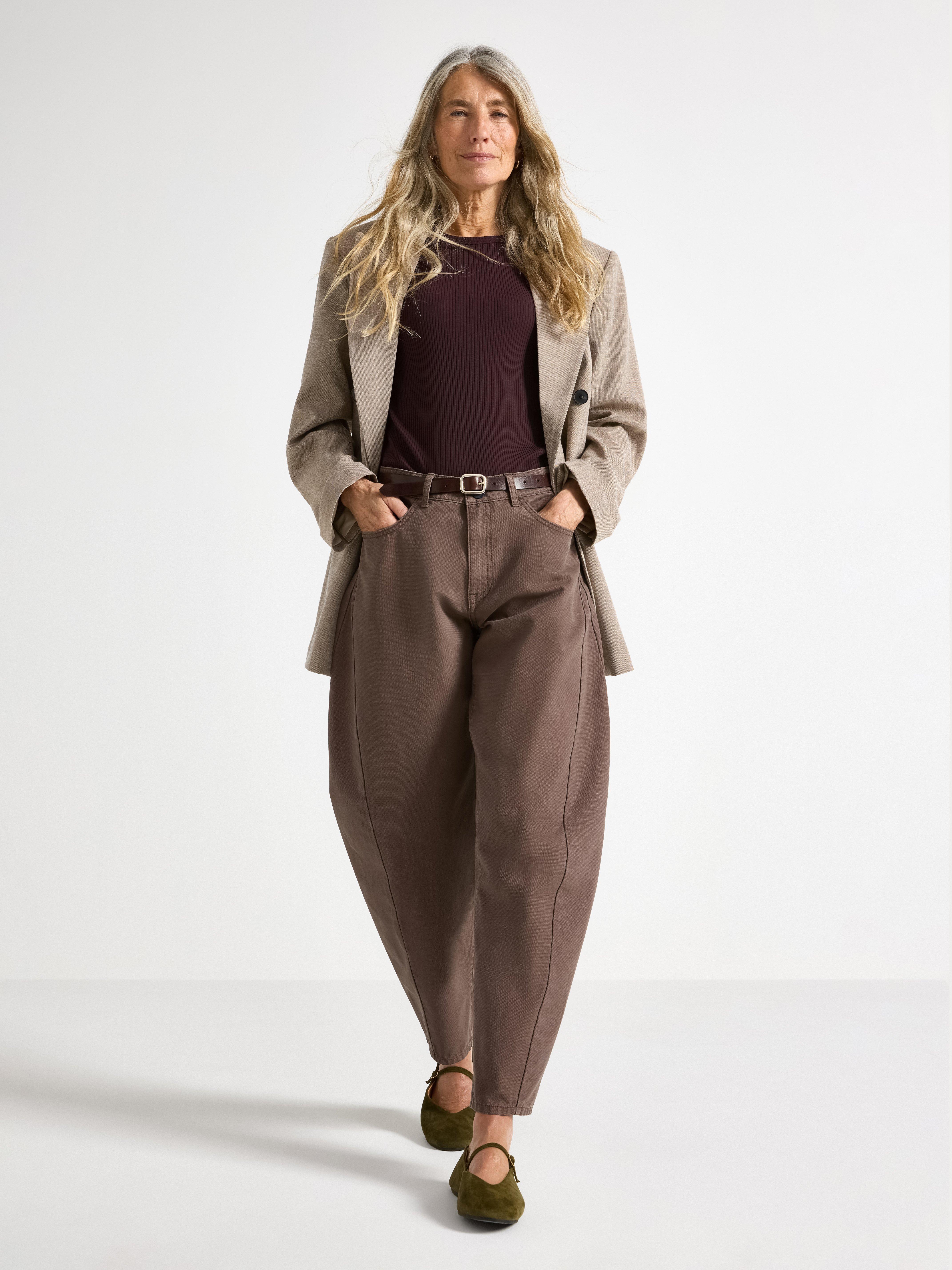 Pantalon BARREL marron