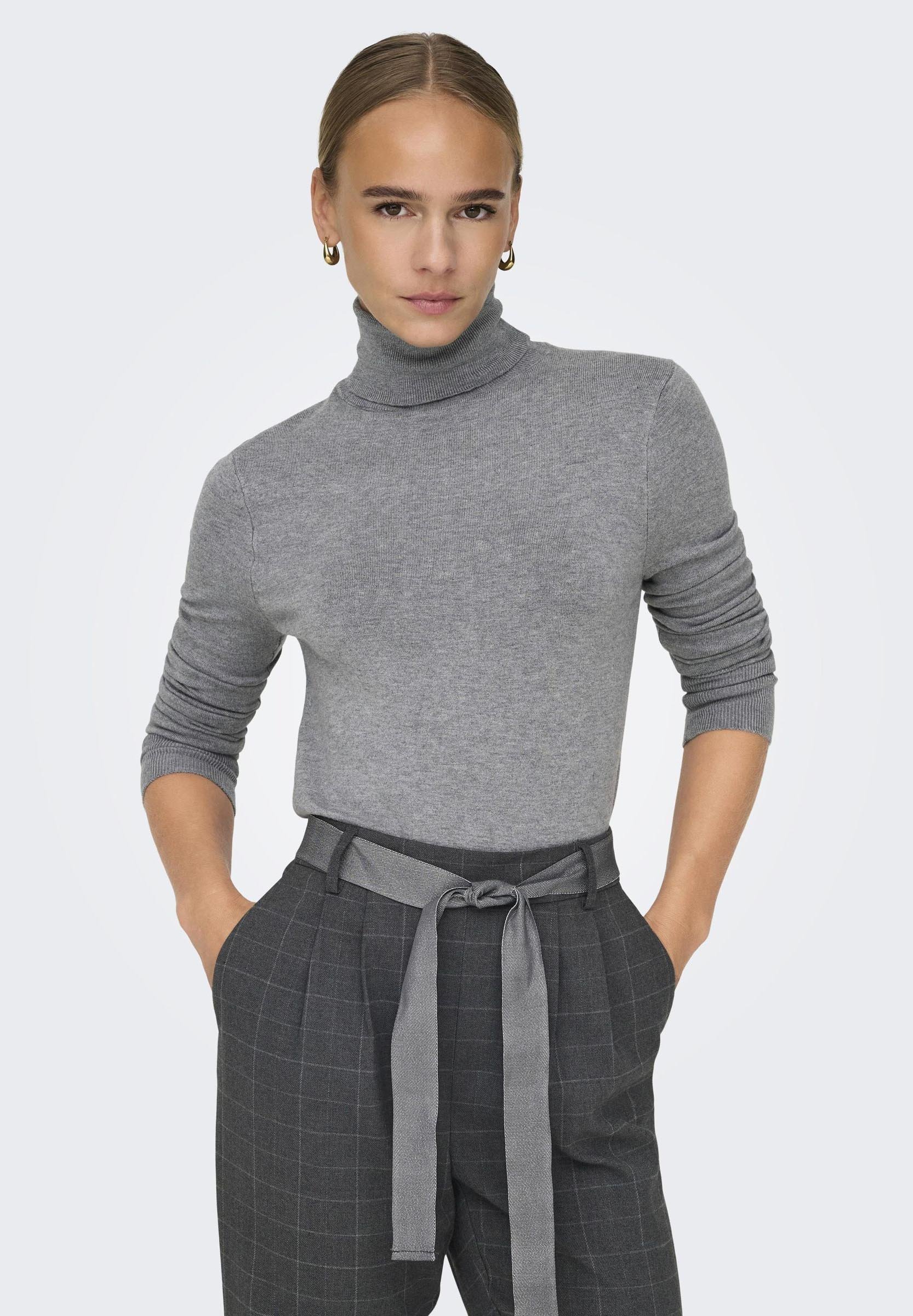 ONLY ONLVENICE ROLLNECK - Maglione - grigio chiaro mélange