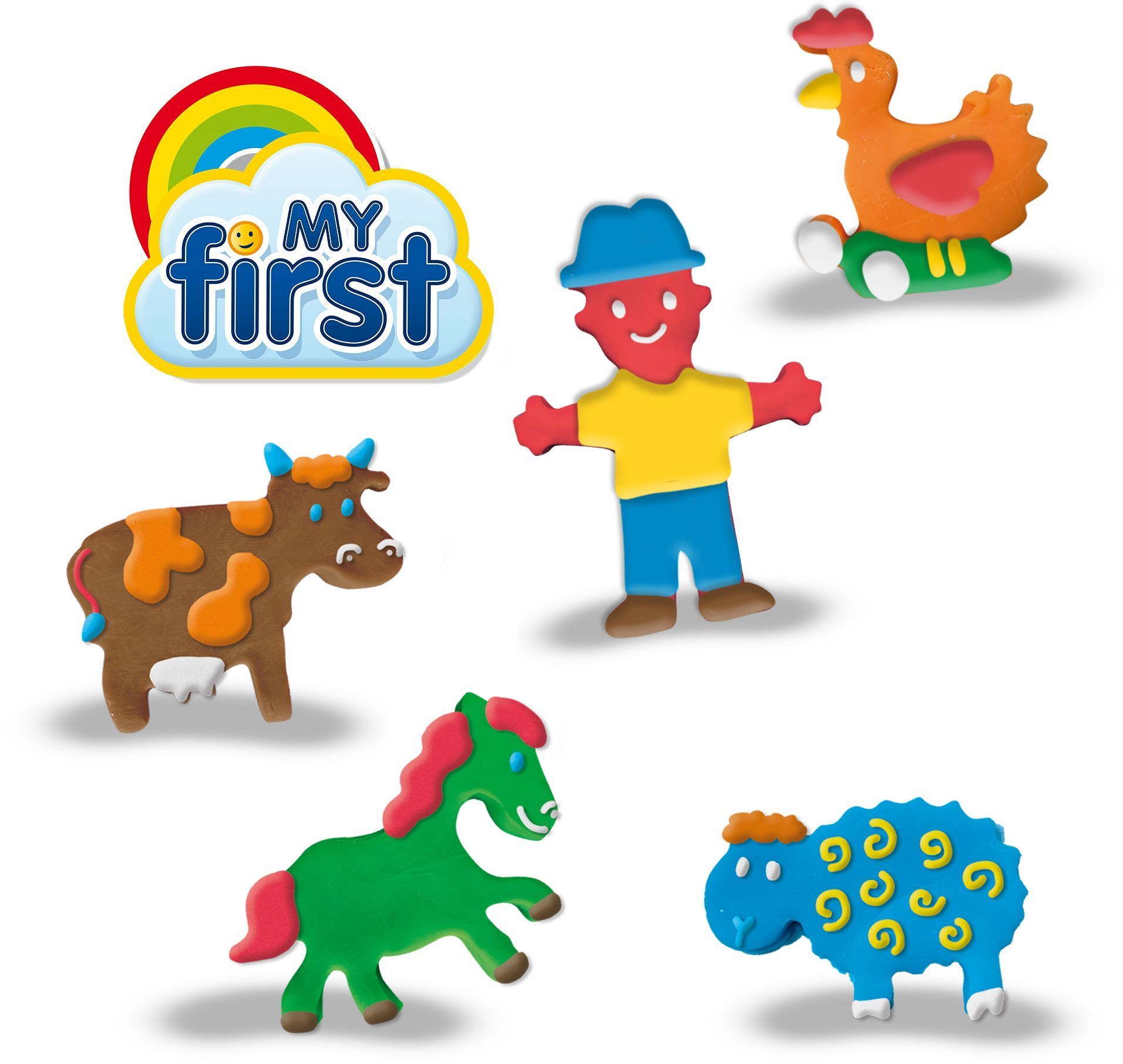 Mega Play-Doh Kit with Tools - SES CREAVITE - My First - Hobby 1-4 - Sensory - Learning Shapes - Age: 1+