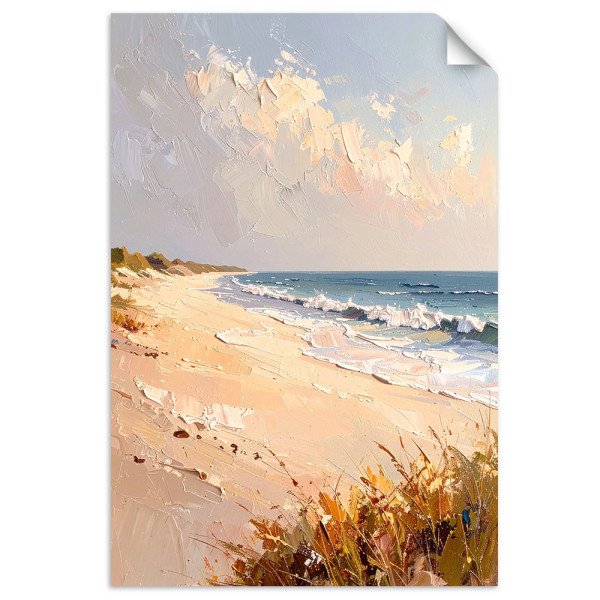 Naklejka samoprzylepna do salonu Feeby Morze Plaża Wydmy efekt farby 20x30