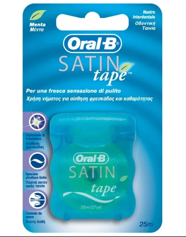 Fio dental ORAL-B Satin Tape, 25 metros