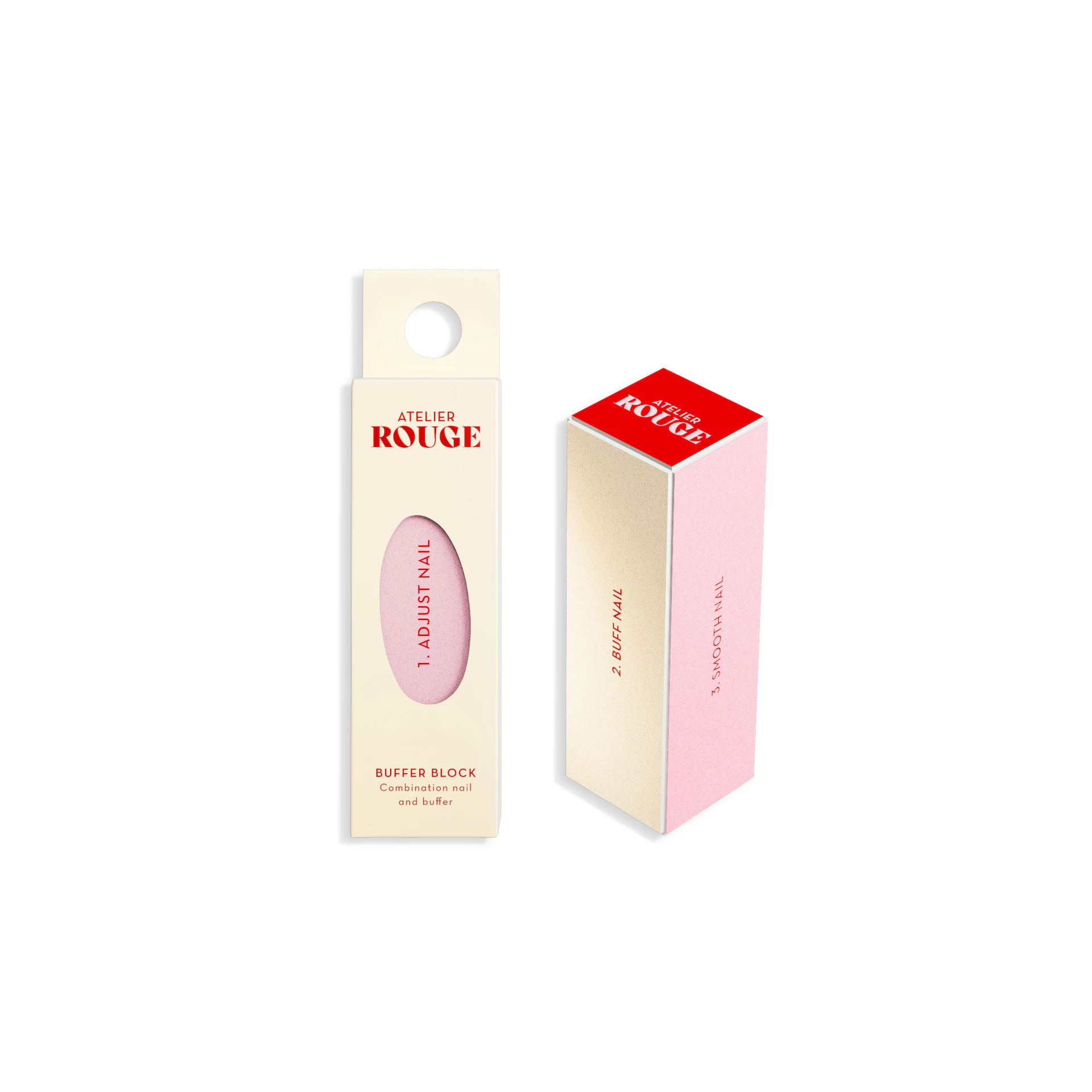 Pilă de unghii Buffer Block cu 6 direcții - Atelier Rouge