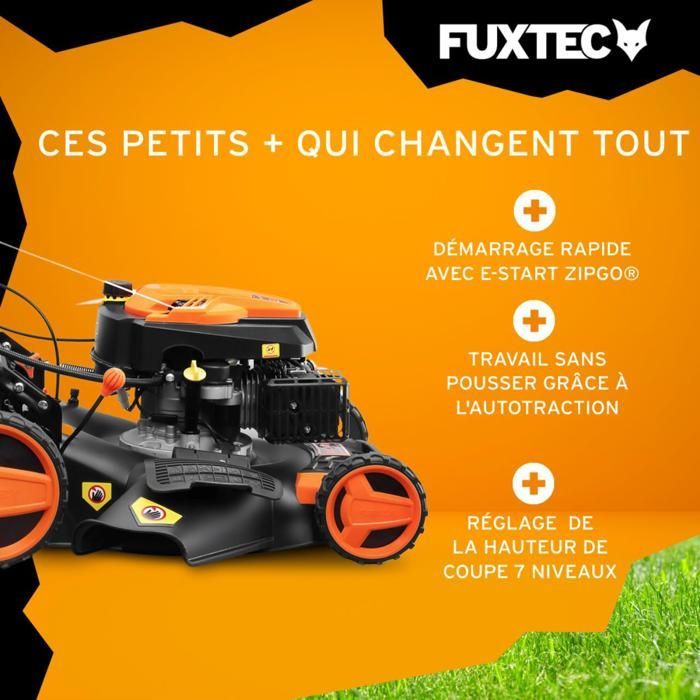 Self-propelled petrol lawnmower with electric start, 196cc, 51cm cutting width - FUXTEC FX-RM5196eS - 6HP, 60L