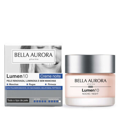 Bella Aurora Yövoide Tummia Läppiä Häivyttävä Lumen 10 Kirkastava Ikääntymistä Vastustava Kasvovoide. 50 ml 50 ml