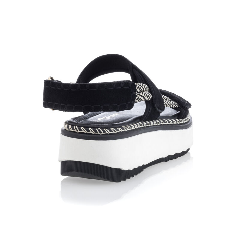 Sorte sandaler / sko med åben tå til kvinder