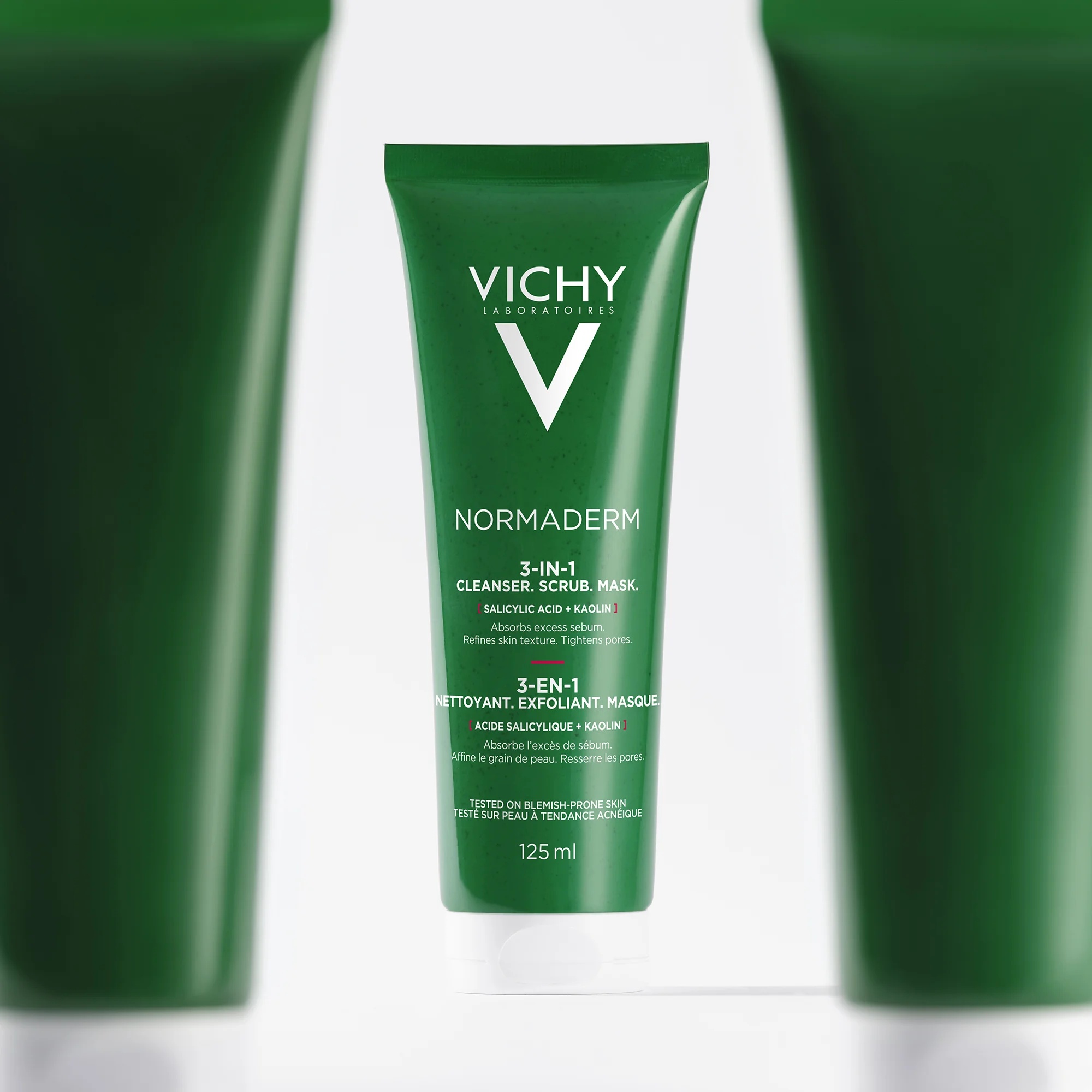 VICHY Vichy Normaderm 3-in-1 exfoliërend en reinigend product 125 ml