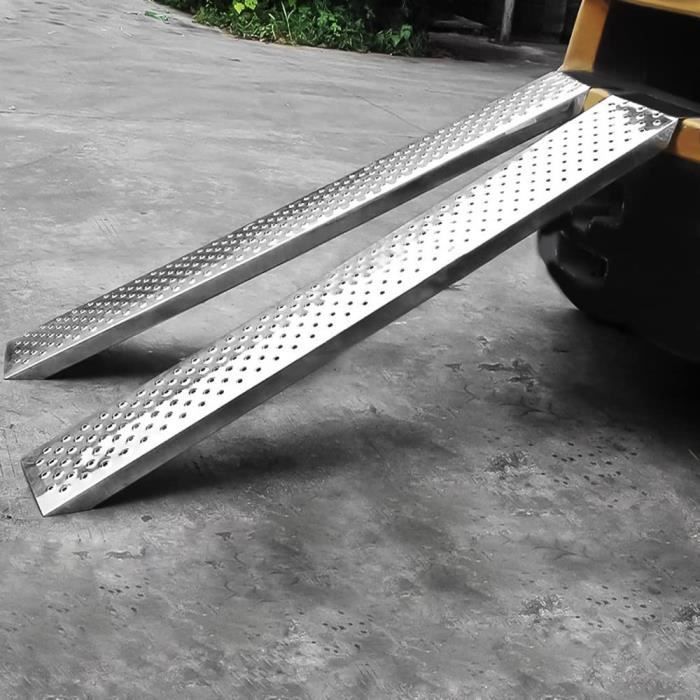 Rampa de carga plegable - NAIZY - 2X - 400 kg máximo - Antideslizante - Ancho ampliado