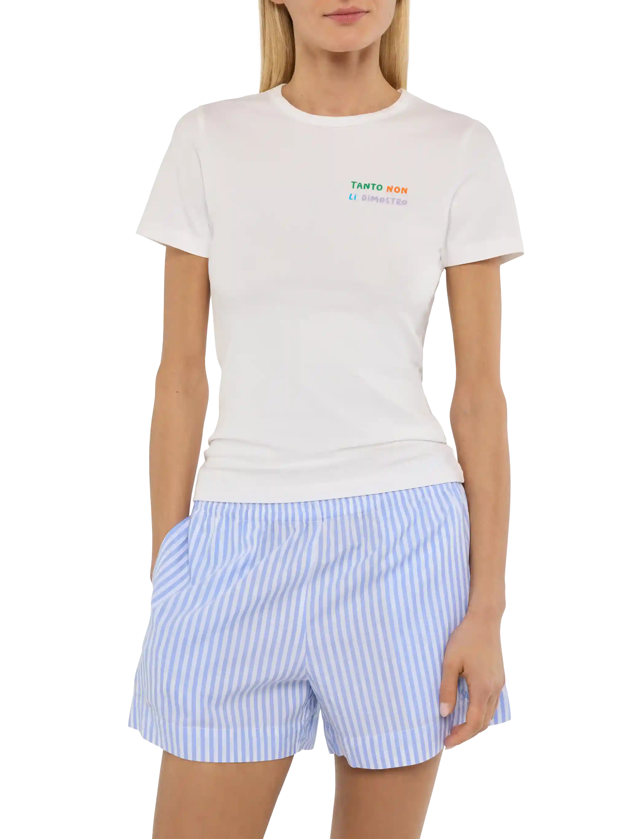 Katoenen T-shirt met borduurwerk. Ik lijk er niet op, Emilie.