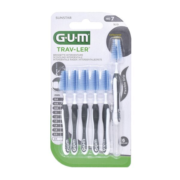 Medzobne ščetke GUM Trav-Ler 2,6 mm, 6 kosov