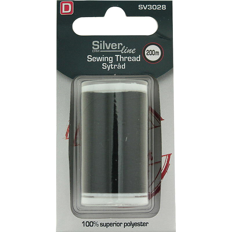 Hilo de coser 200 m, negro
