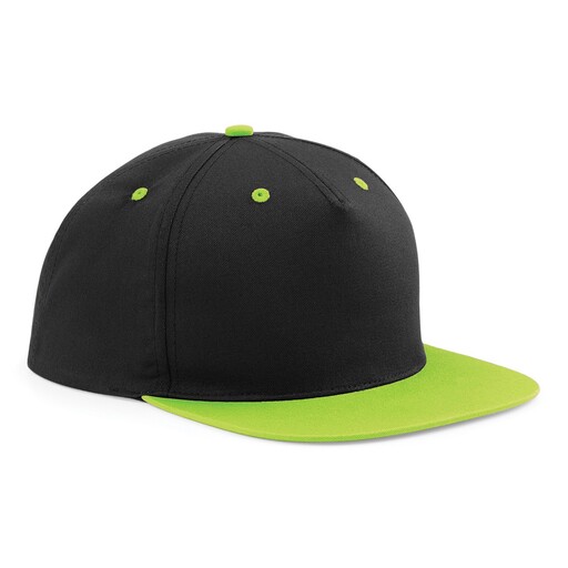 Beechfield Snapback Cap/Visor, 2 kleuren, 5 panelen (verpakking van 2)