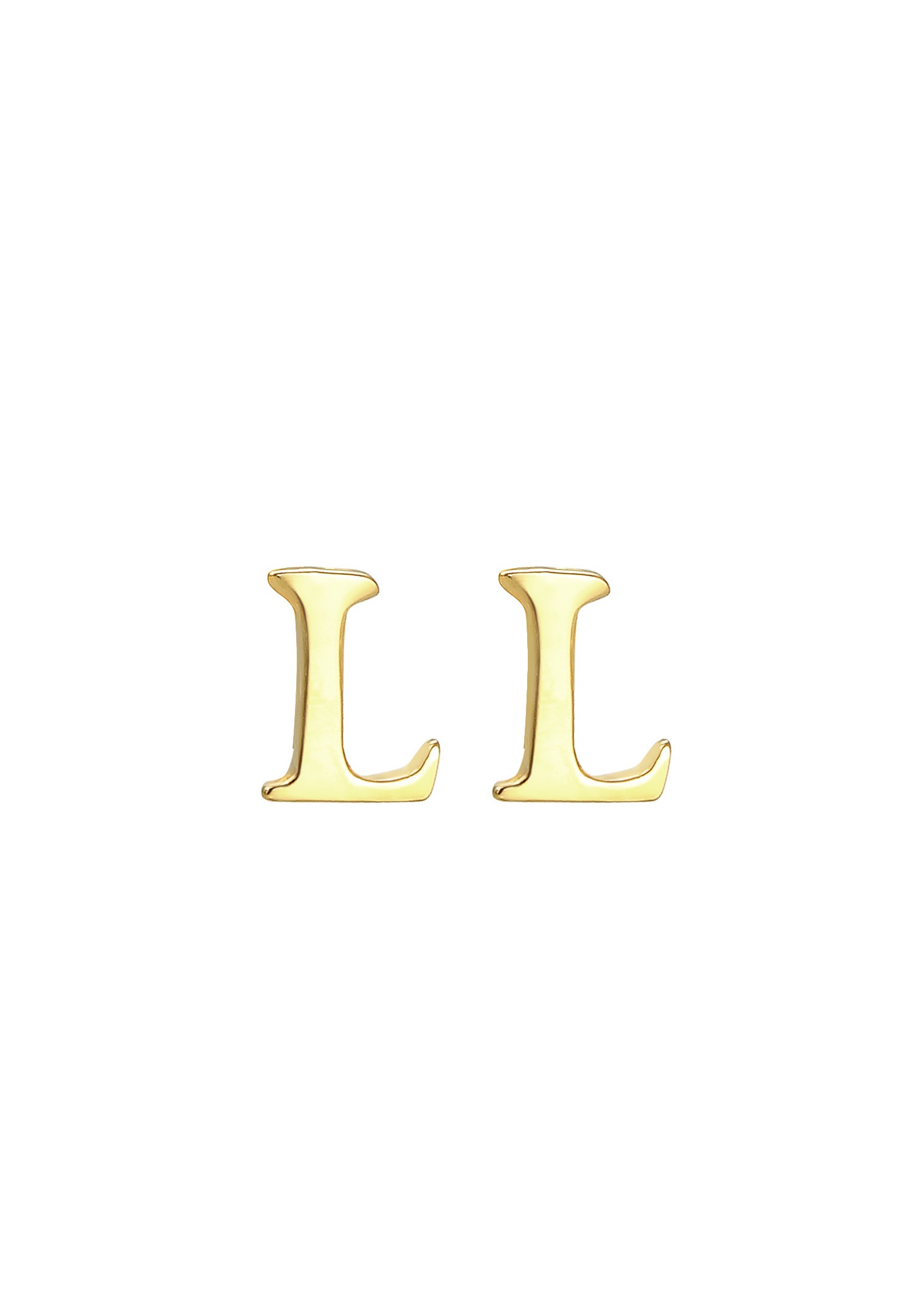 Elli Lettre L Clous d'Oreilles Femme - (925/1000) Argent