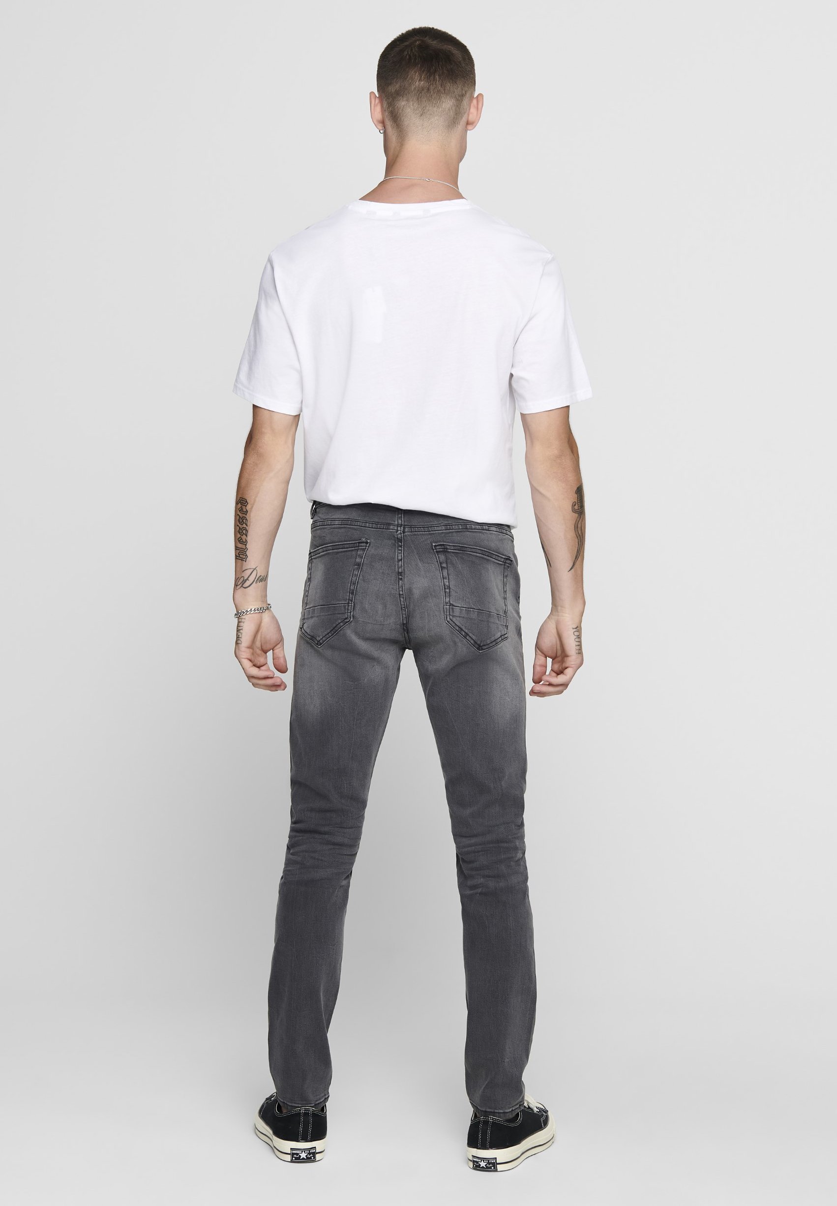 Only & Sons ONSWARP - Jean skinny - denim gris