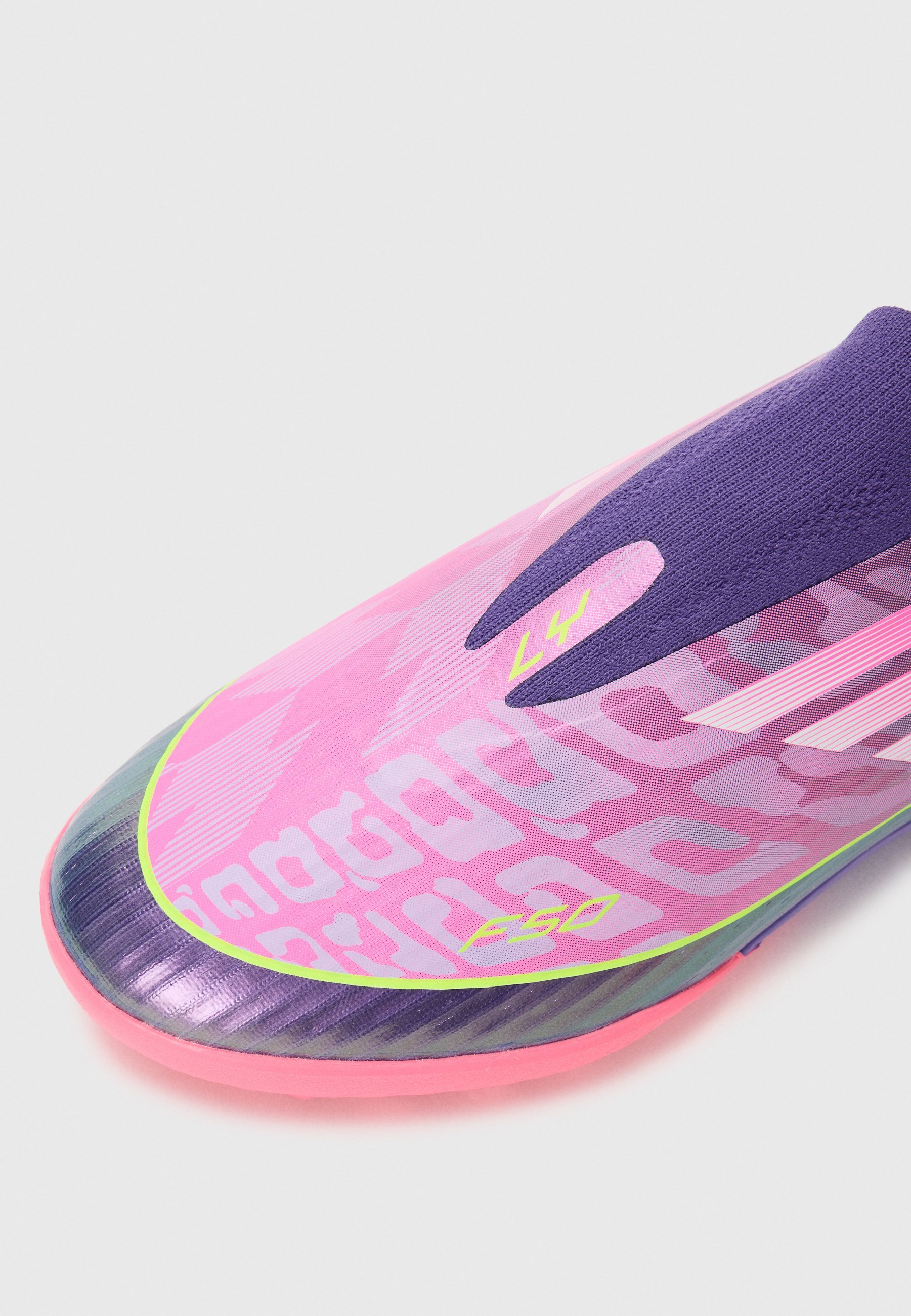 adidas Performance F50 LAMINE YAMAL LEAGUE UNISEX - Turf voetbalschoenen - unity purple/white/lucid lemon