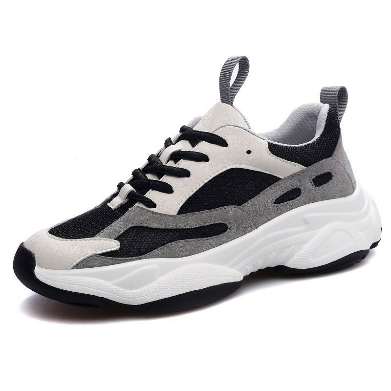 Zapatillas deportivas de mujer con plataforma, de malla transpirable, con cordones, de piel de vacuno, informales, para estudiantes.