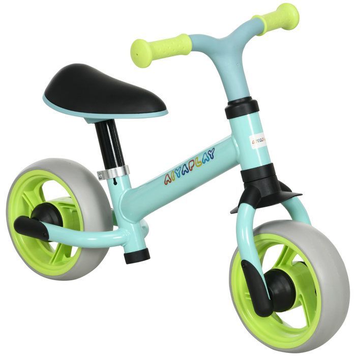 Balanscykel - AIYAPLAY - babybalanscykel med justerbar sits, EVA-hjul, leksak för 18-48 månader, 25 kg - plast - grön