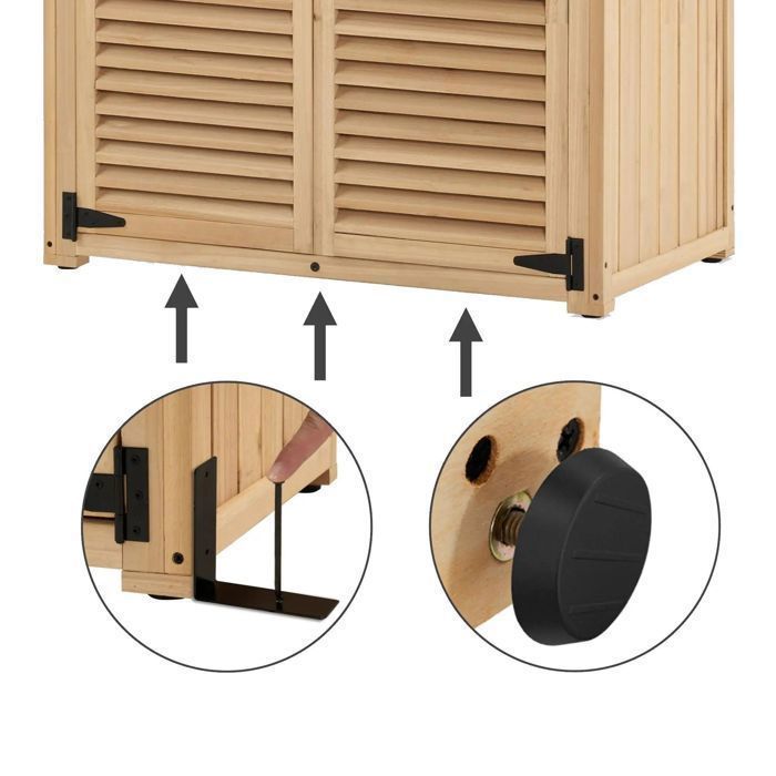 Divit GH9 Gartenhaus aus Holz, abschließbare Balkonmöbel, 115 cm