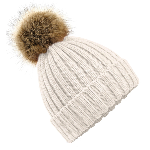  Bonnet Beechfield en tricot avec pompon