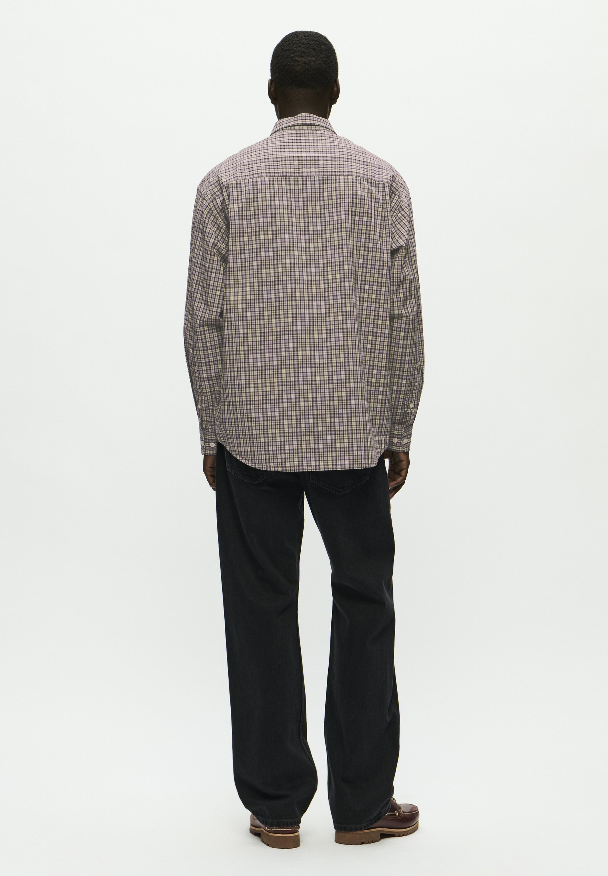 WOOD WOOD CARTER CHECK - Košile - minimal gray check