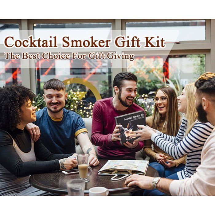 Kit de fumage pour cocktails - SWAPY - Infuseur à fumage - Filtre en acier inoxydable - Torche à butane