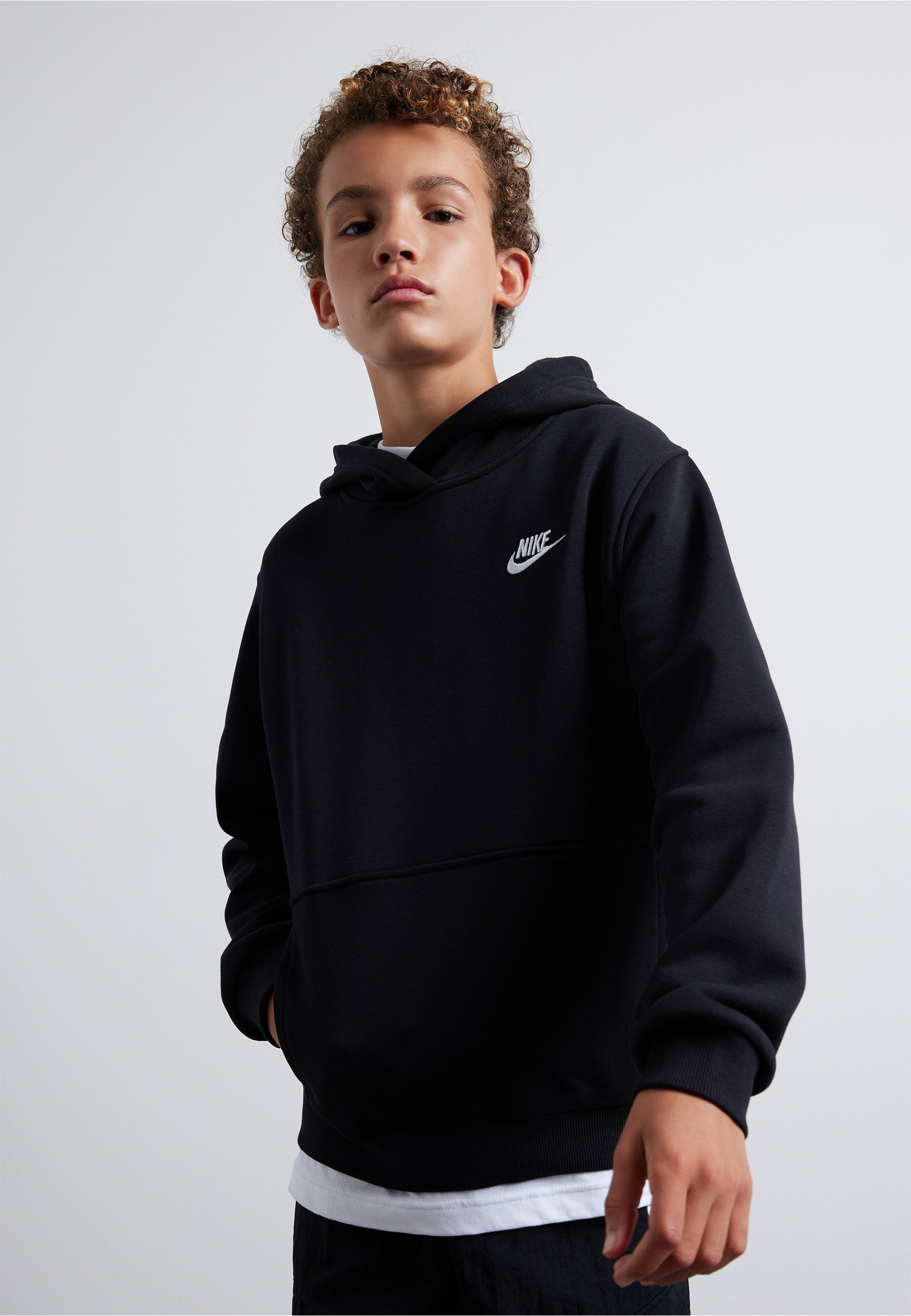 Felpa Nike Sportswear CLUB UNISEX - nero/bianco