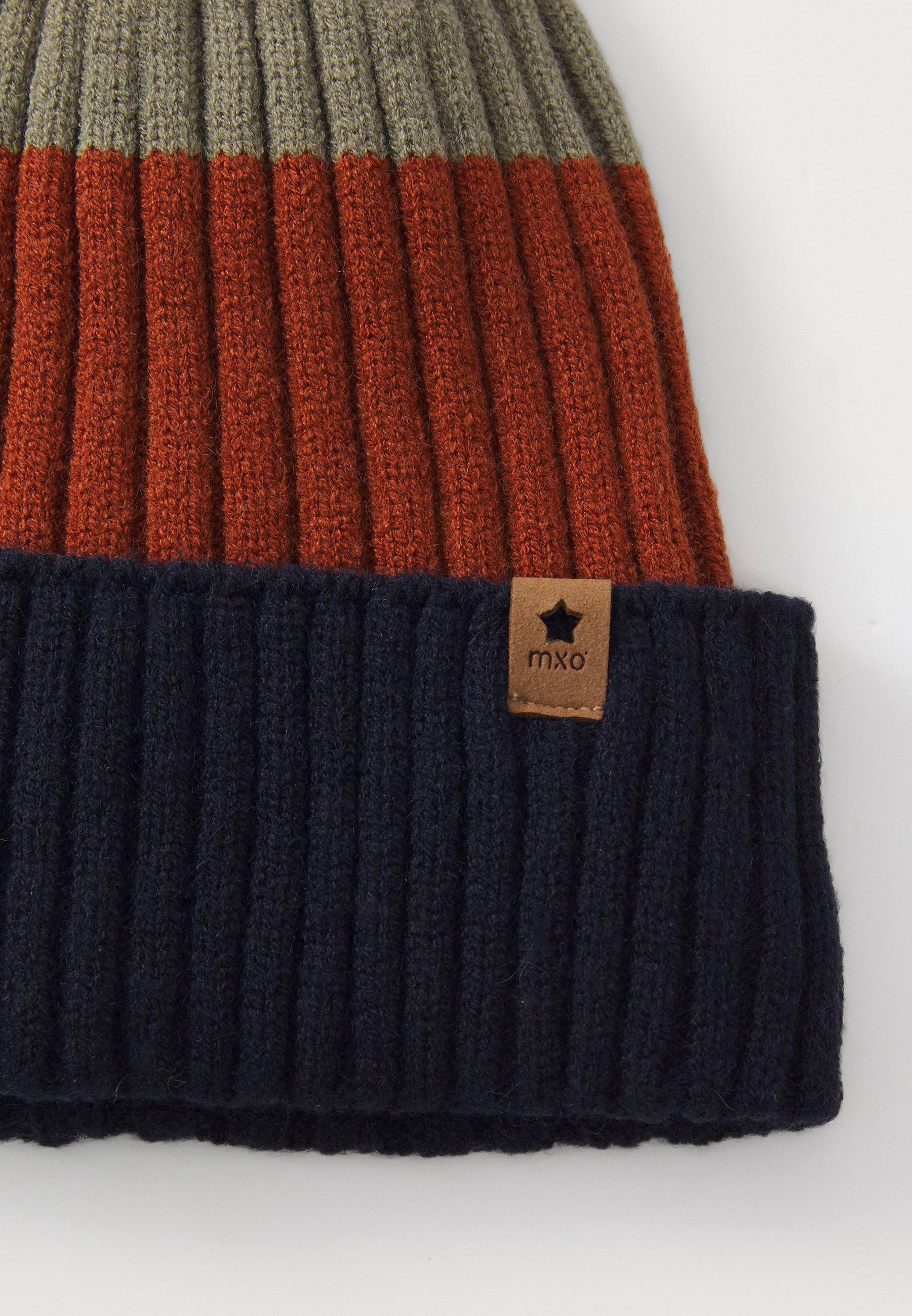 maximo Kindermütze mit Streifen, Umschlag, komplett gefüttert, Unisex - Mütze - marineblau/mehrfarbig