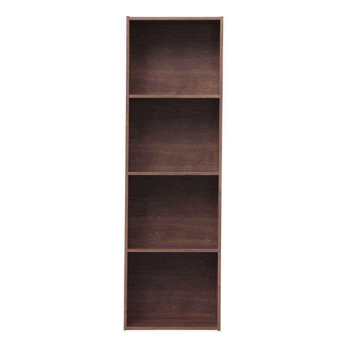 Iris Ohyama, Wooden Storage Shelf, 4 Tiers, CX-4FN, Brown, W42 x D29.7 x H136.6 cm