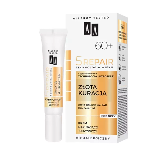 AA 5 Repair Złota Kuracja 60  napinająco-odżywczy krem pod oczy 15 ml