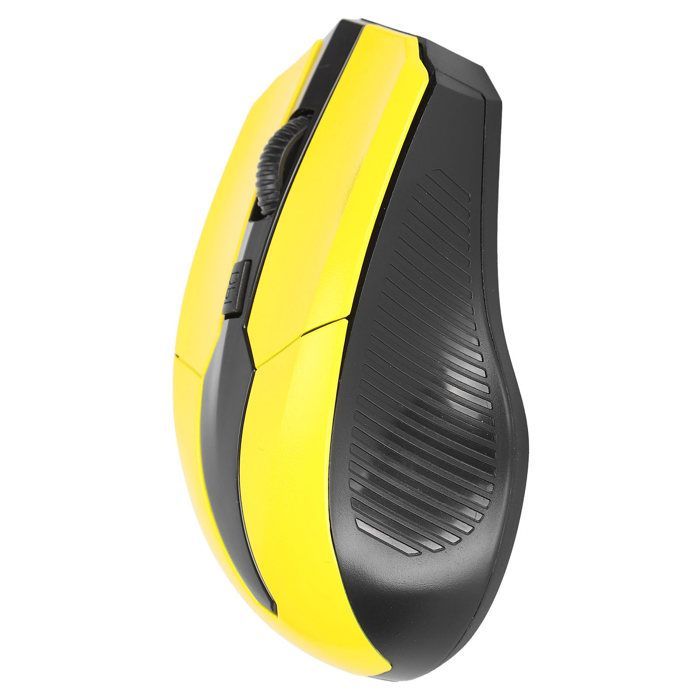 SURENHAP Souris d'ordinateur sans fil Souris sans fil 2.4G Mini accessoires optiques ergonomiques informatique d'ordinateur Jaune