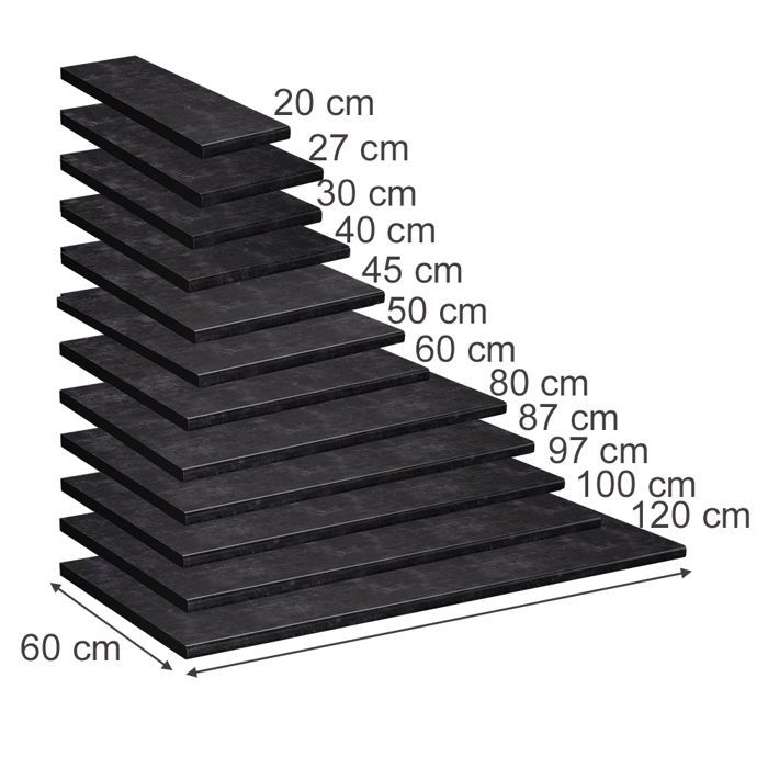Piano di lavoro da cucina Vicco R-Line 240 cm color antracite (42078)