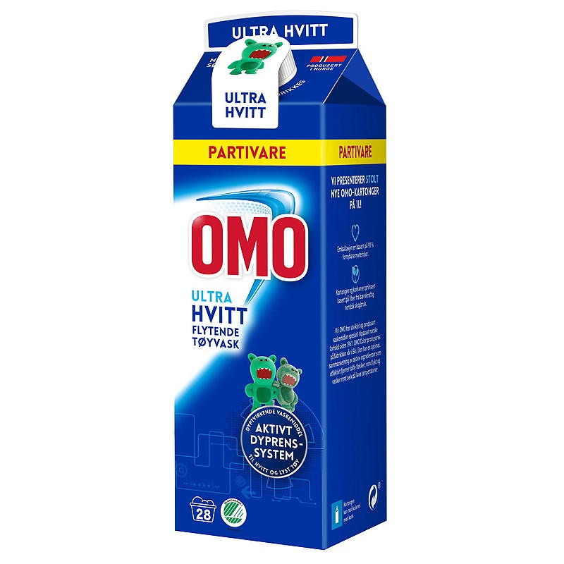 Cartone da 1 litro di Omo Omo Ultra White