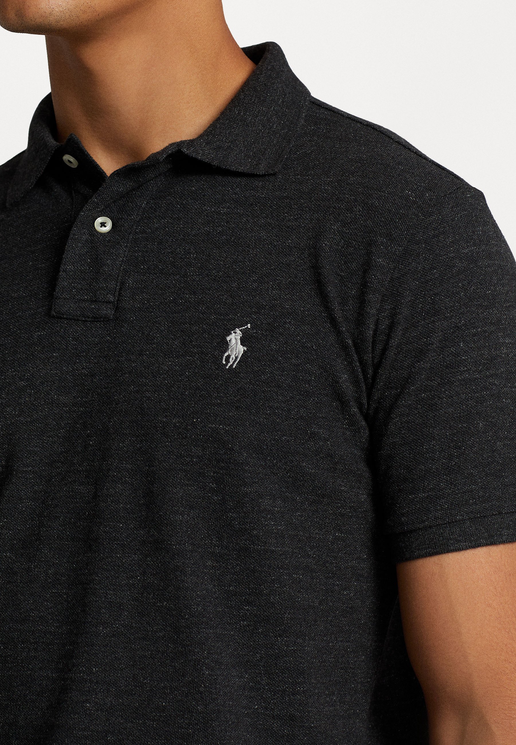 Polo Ralph Lauren Polo shirt met korte mouwen - zwart gemêleerd