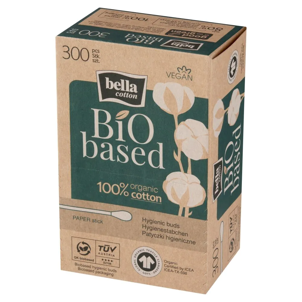 Bella Cotton BIOBased patyczki papierowe 300 szt.